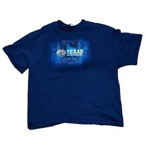 Texas Motor Speedway T-Shirt Dark Blue Men's 2XL Cotton Racing NASCAR